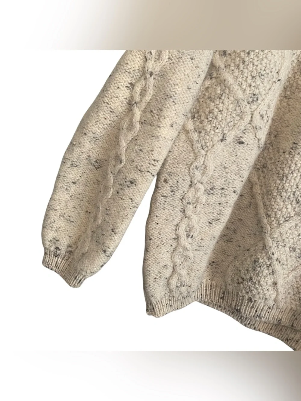 Blarney Castle Designs Made in Ireland Chunky 100% Wool Sheep Graphic Sweater S